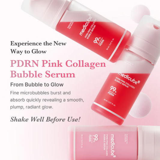 PDRN Pink Collagen Bubble Serum - key ingredients PDRN Niacinamide Collagen Hyaluronic Acid Ceramide Vitamin E