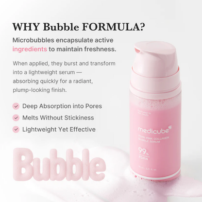 PDRN Pink Collagen Bubble Serum - innovative dual layer PDRN and Collagen